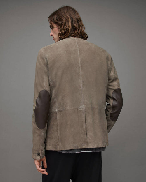 Light Grey Leather Blazer, styled
