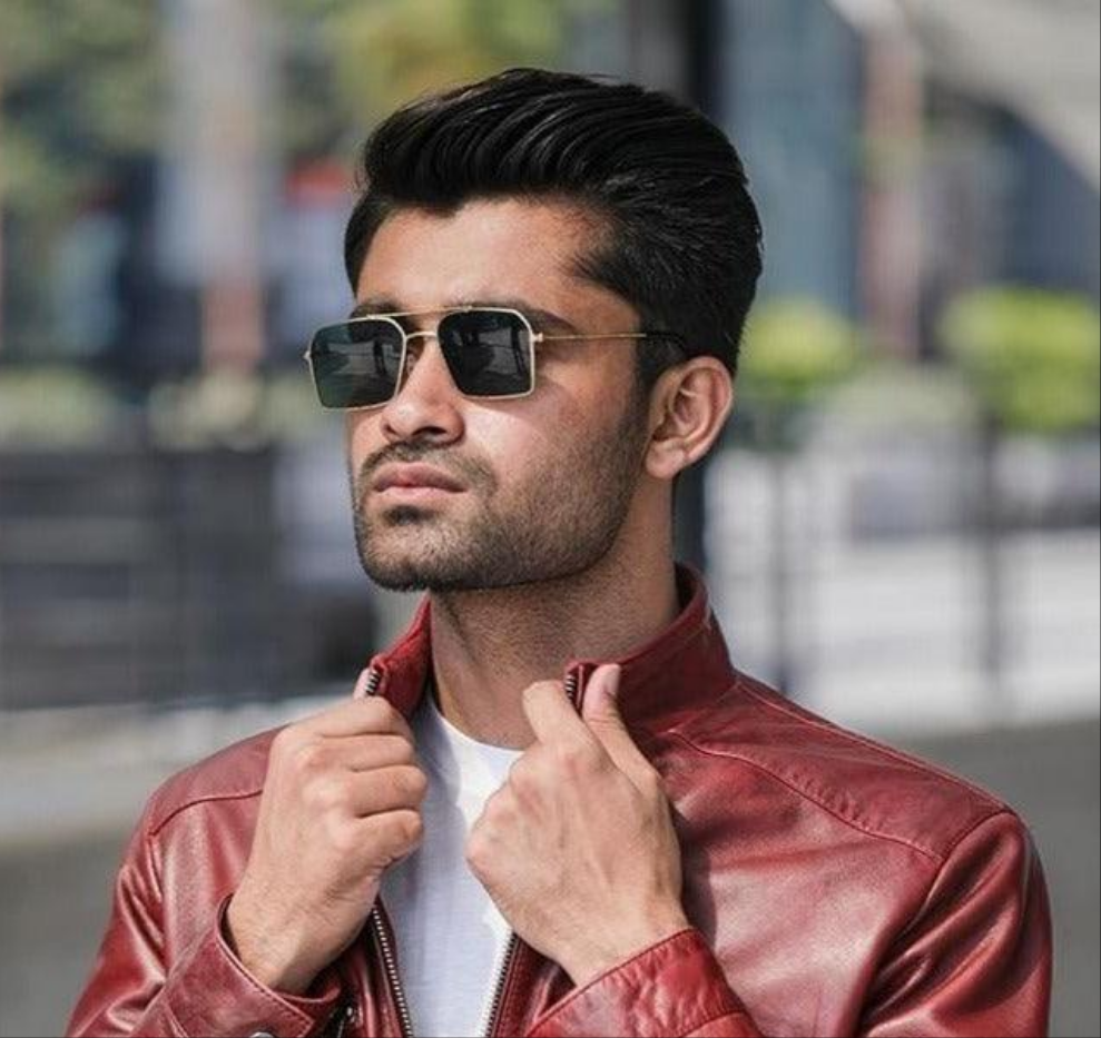 Men's Burgundy Leather Jacket, front view