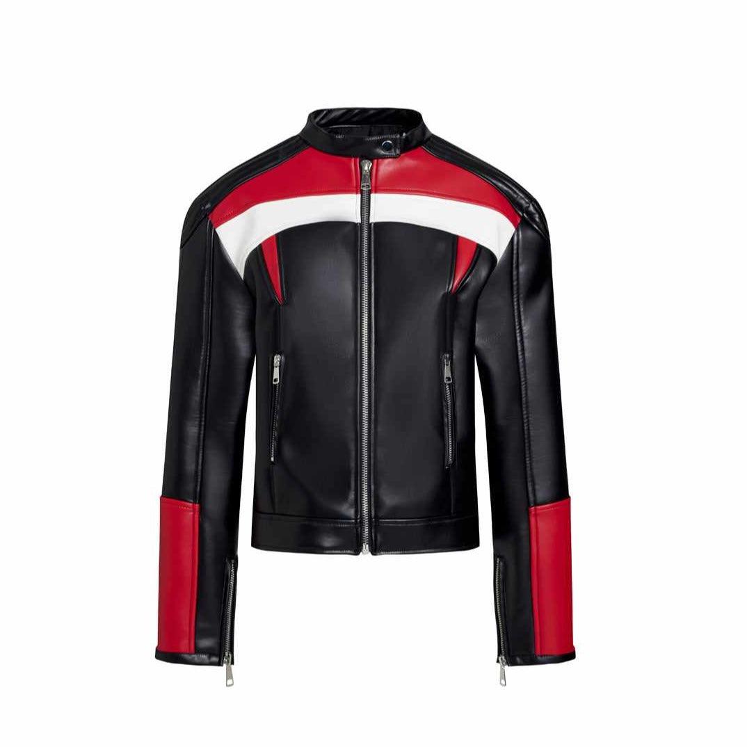 The Onyx: Women's Black Leather Jacket, styled