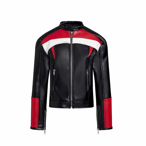The Onyx: Women's Black Leather Jacket, styled