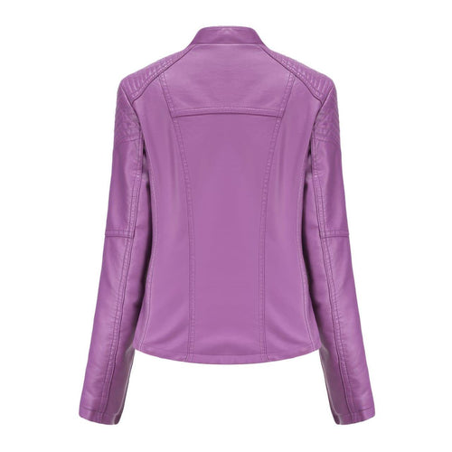 Damen-Lederjacke mit Schnürung an den Schultern, kombiniert