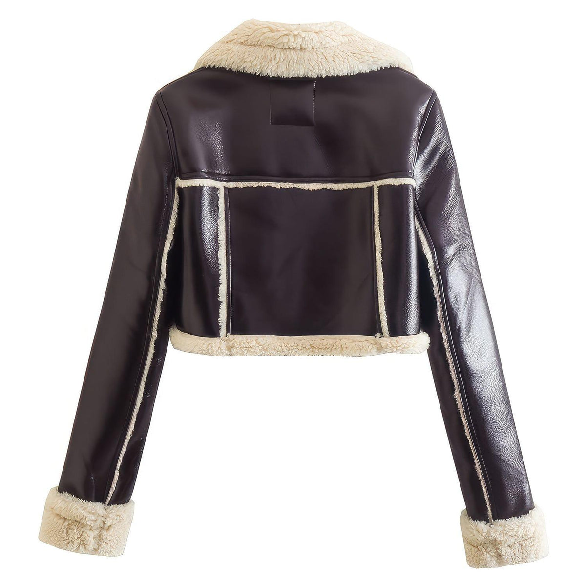 Women's Sheepskin Leather Winter Jacket, styled